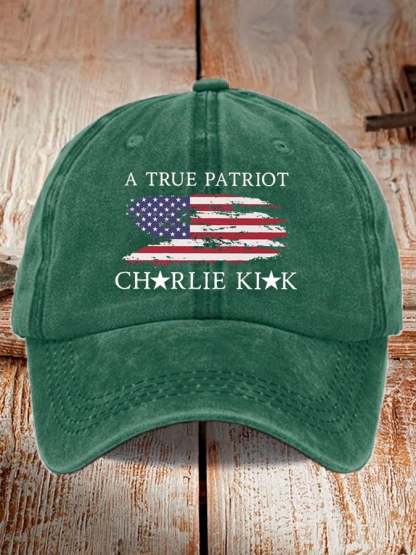 Unisex Freedom American Flag Print Baseball Cap-tidenox