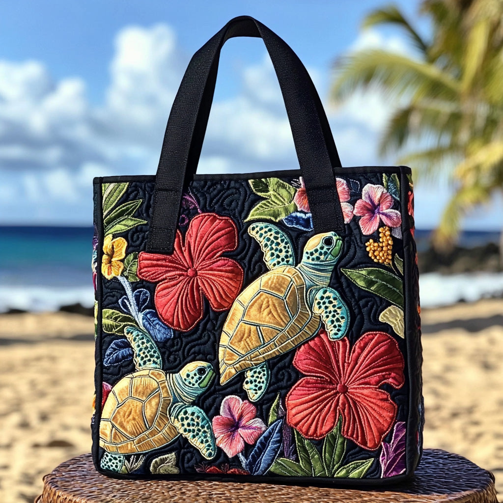 Turtle Quilted Tote Bag NCU0VT203-tidenox