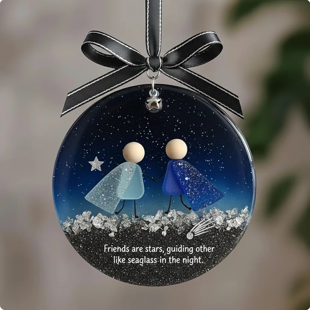 🌊Emotional Sea Glass Christmas Ornament-tidenox