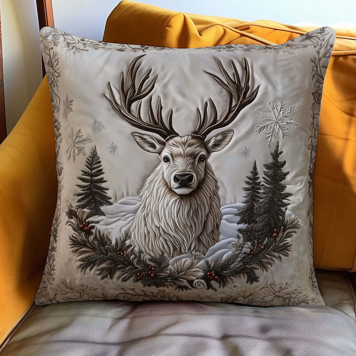 Deer Realm WN0606062CL Quilt Pillow Case-tidenox