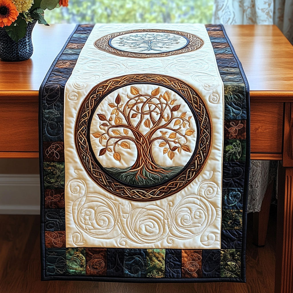 Tree Of Life Quilted Table Runner NCU0VT95-tidenox
