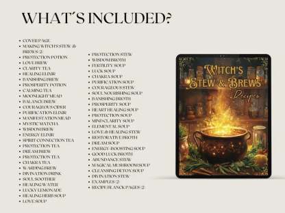 🔥Last Day 49% OFF - 🧙‍♀️🍲WITCH'S STEW & BREWS Decipes:50 Enchanted Recipes for Body and Soul💫