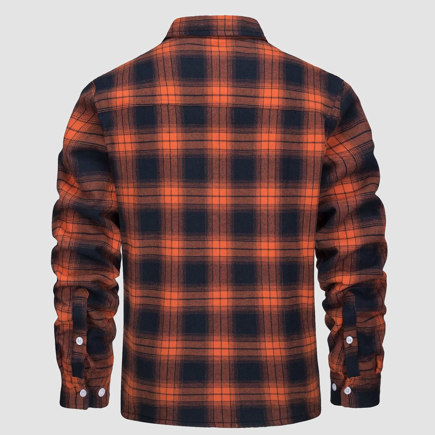 Men's Flannel Shirt Jacket - Fleece Lined Cotton Winter Coat-tidenox