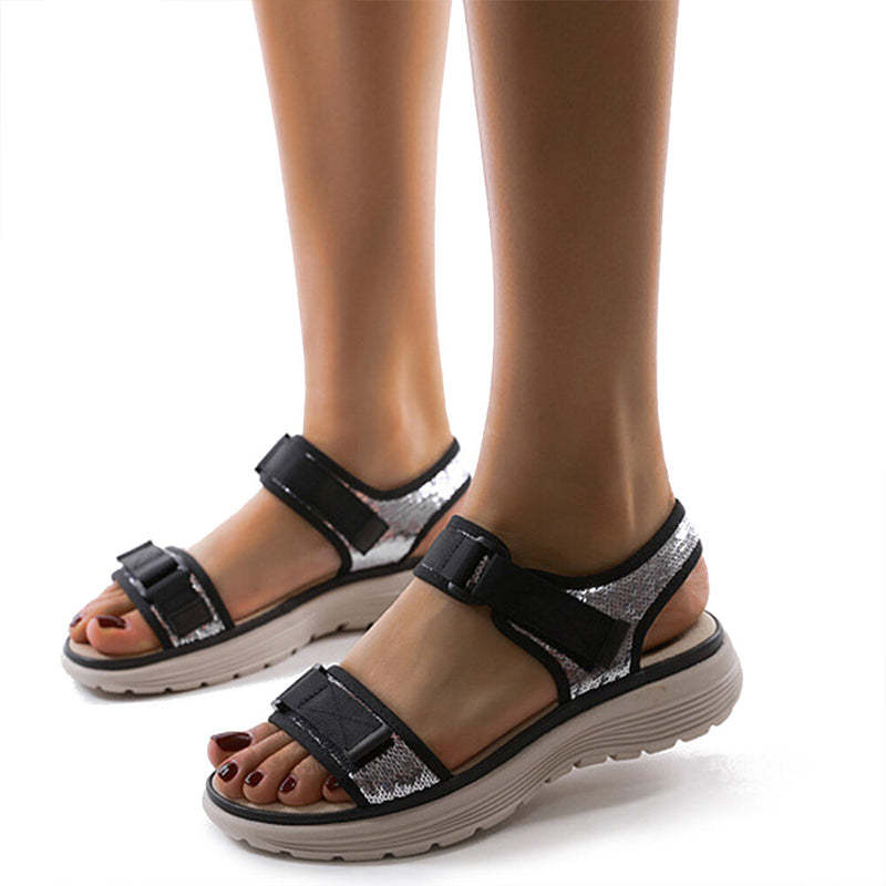 Women Opened Toe Wedges Sandals-tidenox