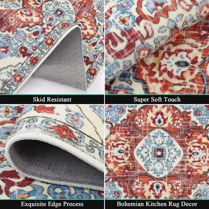 💖💖Boho Washable Kitchen Rugs Sets of 3 - Non Slip Kitchen Rugs