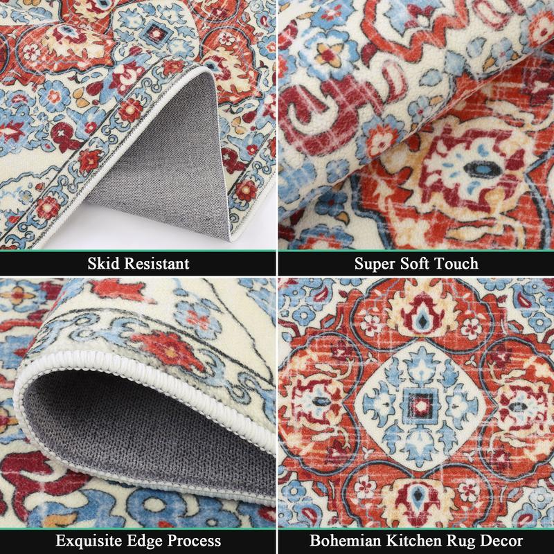 💖💖Boho Washable Kitchen Rugs Sets of 3 - Non Slip Kitchen Rugs