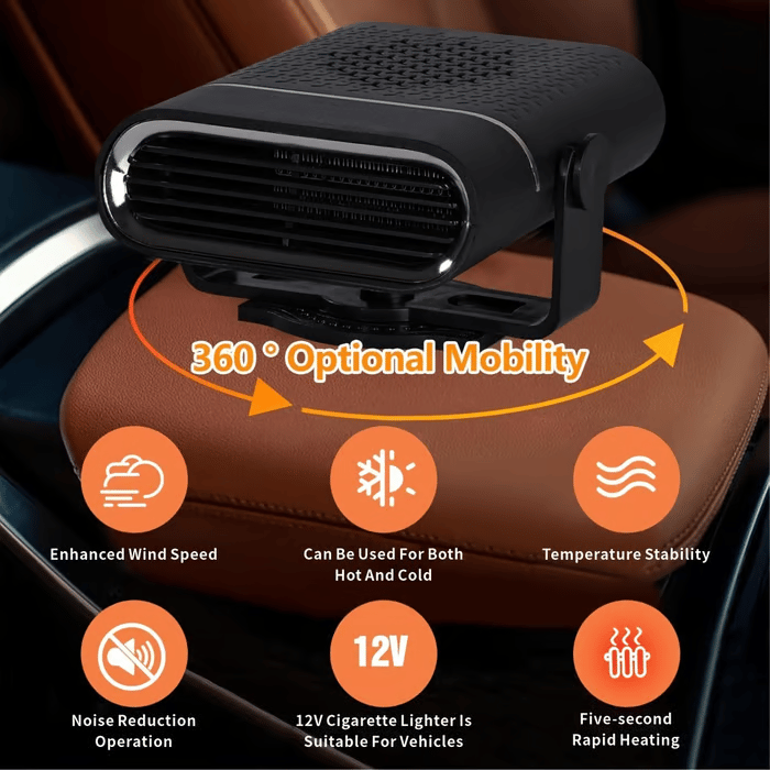 🎉Black Friday Deal Only 12.99🔥New Upgrade Portable Car Heater, 60s Fast Demisting Defroster-tidenox