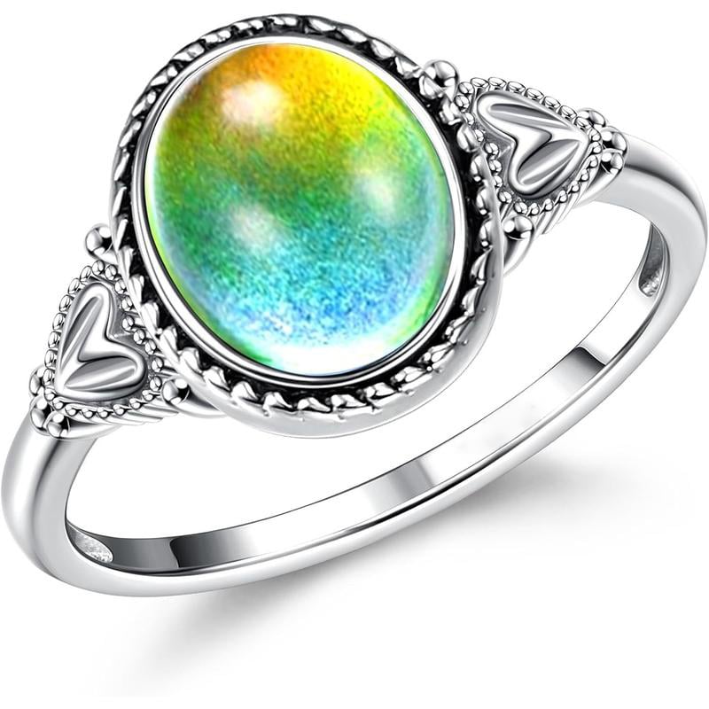 🎁Exquisite Color Change Mood Rings Moonstone for Women