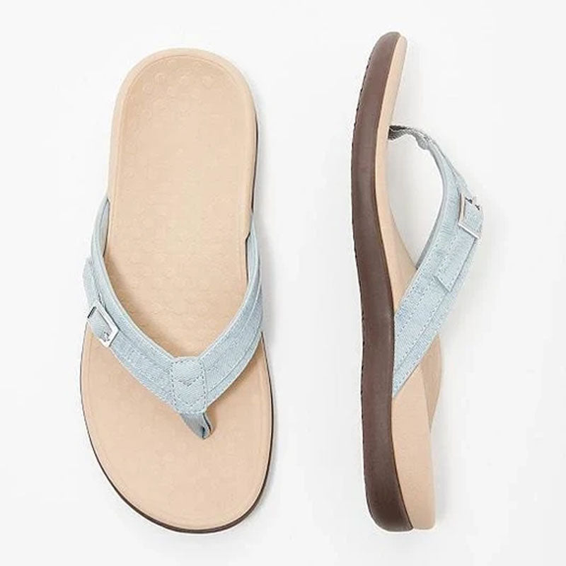 THONG SANDALS WITH BUCKLE DETAIL-tidenox