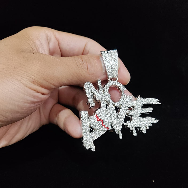 Sterling Mystique | Hip Hop Cuban Chain Necklace - NO LOVE Design-tidenox