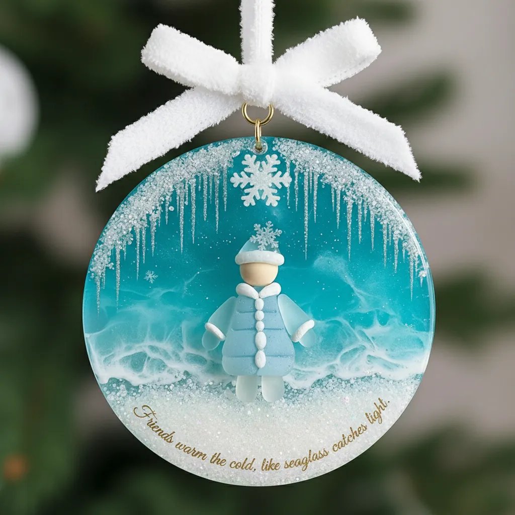 🌊Emotional Sea Glass Christmas Ornament-tidenox