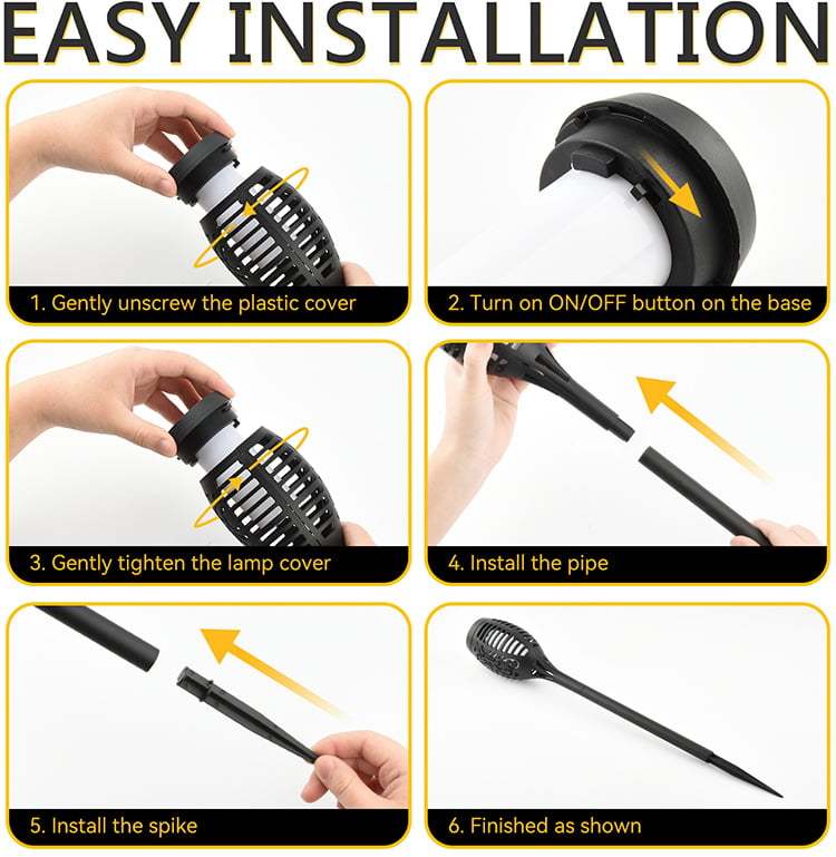 🏆Flash Sale⚡ 50K+ Solar Powered Fire Flame Design Garden Light-tidenox