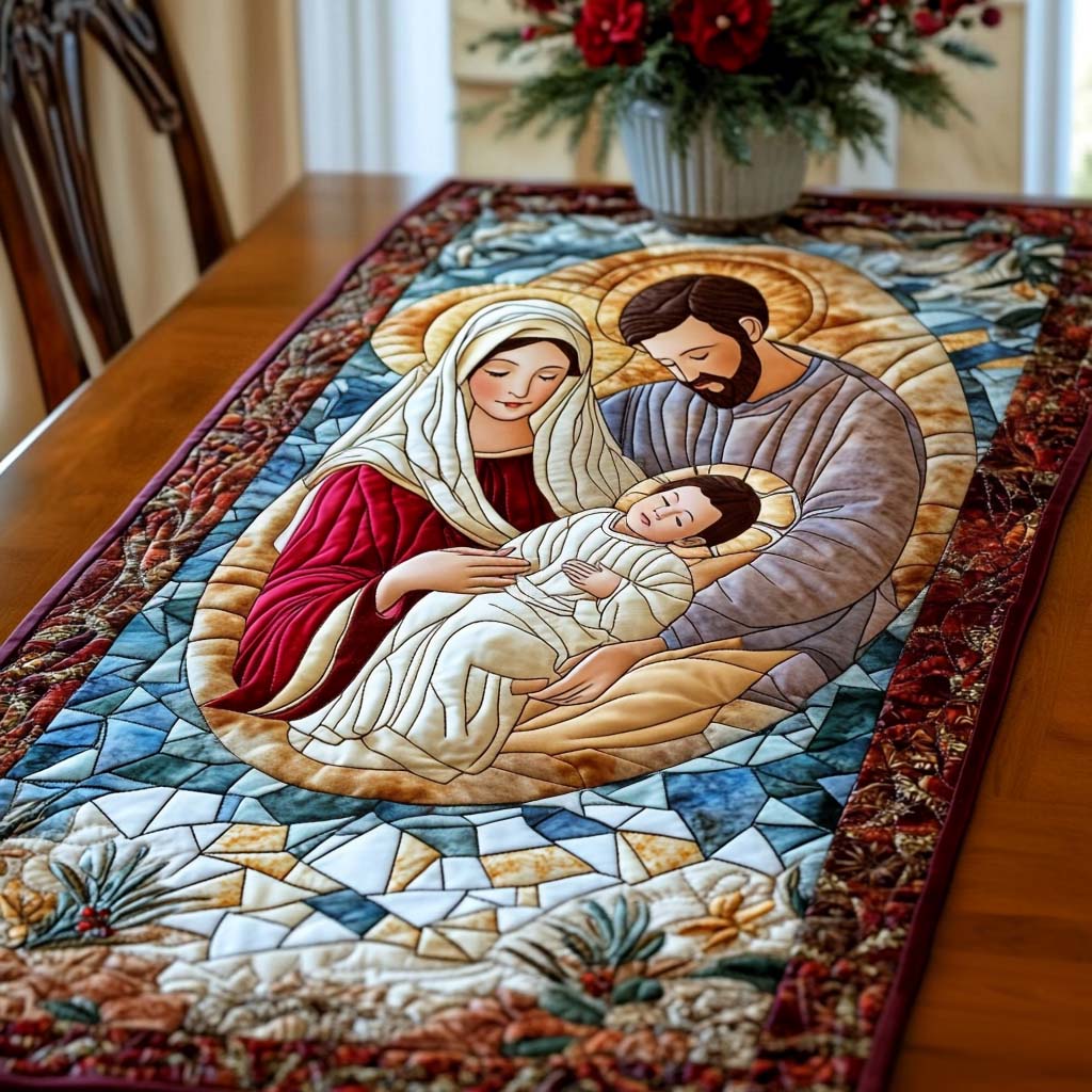 Nativity Quilted Table Runner NCU0VT47-tidenox