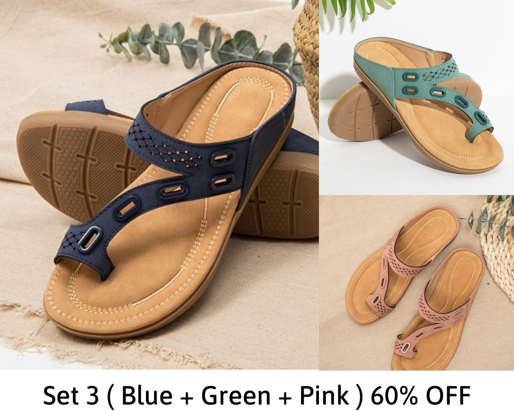 [#1 TRENDING SUMMER 2022] Soft Footbed Orthopedic Summer Sandals 🔥 SALE OFF UP TO 65%-tidenox