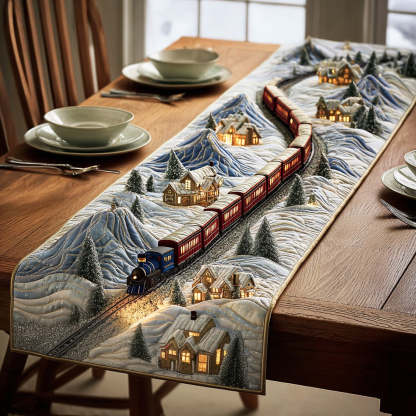 Frosted Pine Trail Quilted Table Runner NCU0TD1708-tidenox