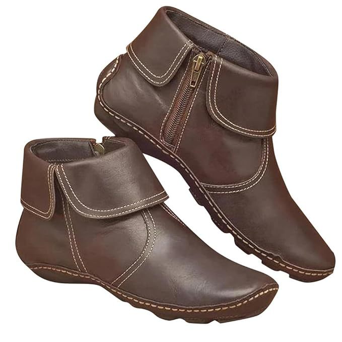 (⏳NOW ON: 49% OFF Sale! 🔥)Retro Women Walking Arch Support Boots Faux