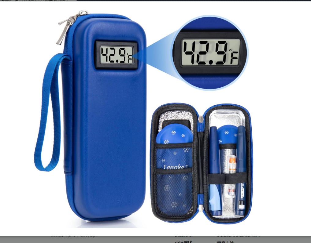 Insulin Cooler Travel Case with Temperature Display-tidenox