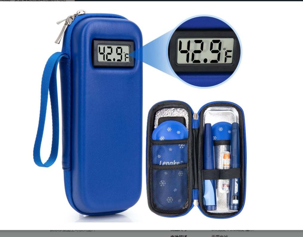Insulin Cooler Travel Case with Temperature Display-tidenox