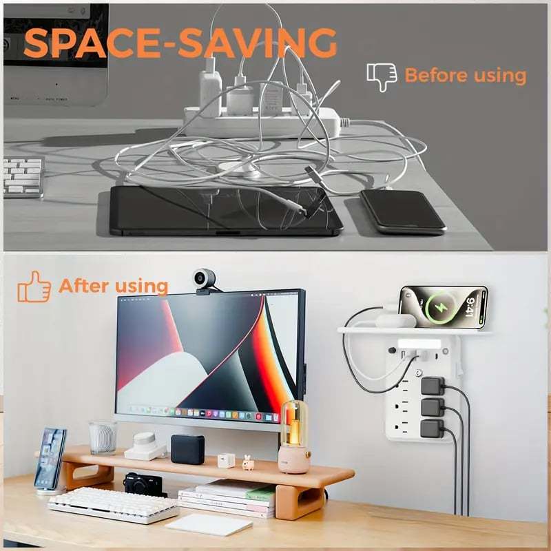 Wall Outlet Extender with Shelf Night(Buy 2 Free Shipping✈️)-tidenox