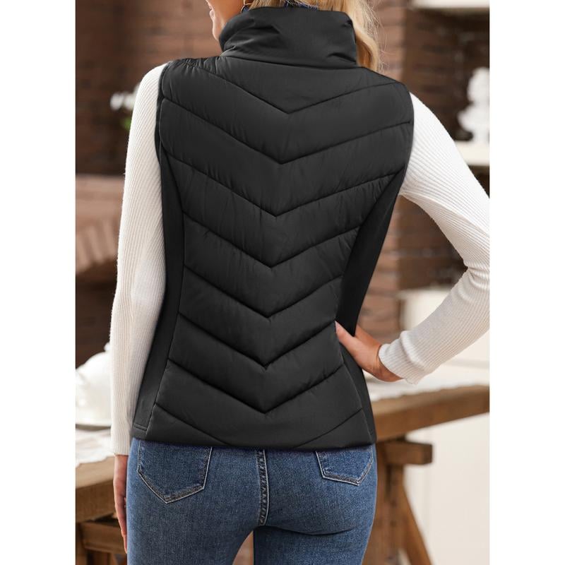 ✨️Cozy Without Bulk: Puffer Vest Women Sleeveless Zip Up Outerwear-tidenox