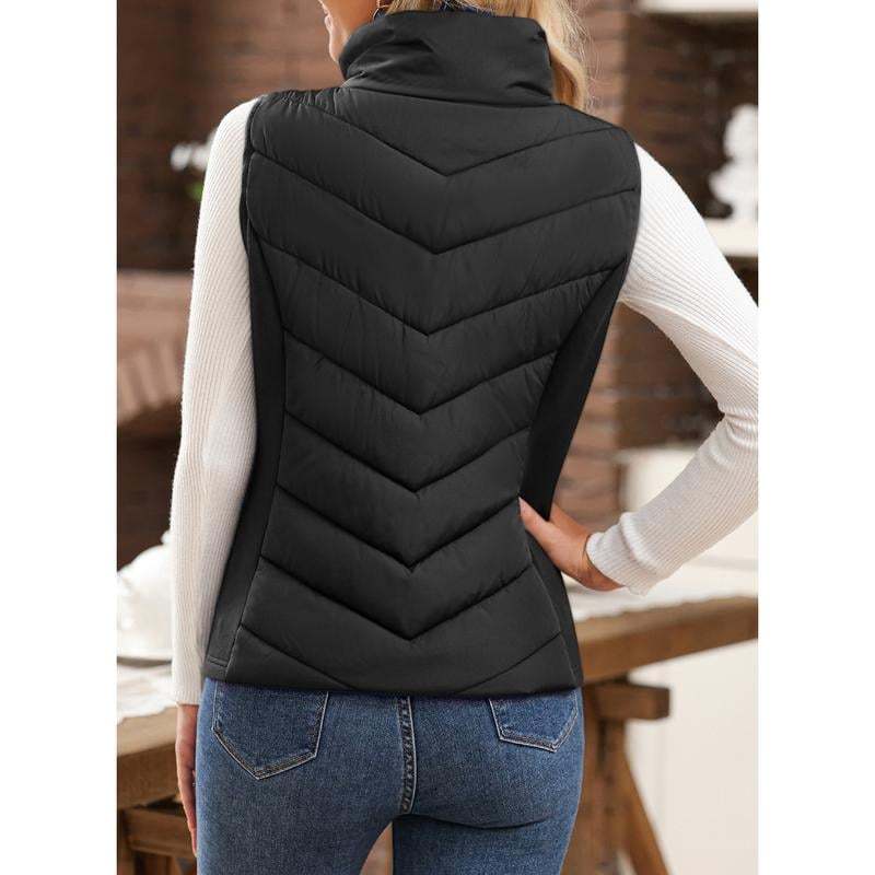 ✨️Cozy Without Bulk: Puffer Vest Women Sleeveless Zip Up Outerwear-tidenox
