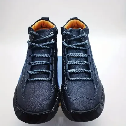 ⚡Last Day Deals 70% OFF🛒 Men's Comfortable - Leather Boots – Waterproof, Arch Support, Pressure Relief, Spacious Toe Box Outdoor Leather Shoes-tidenox