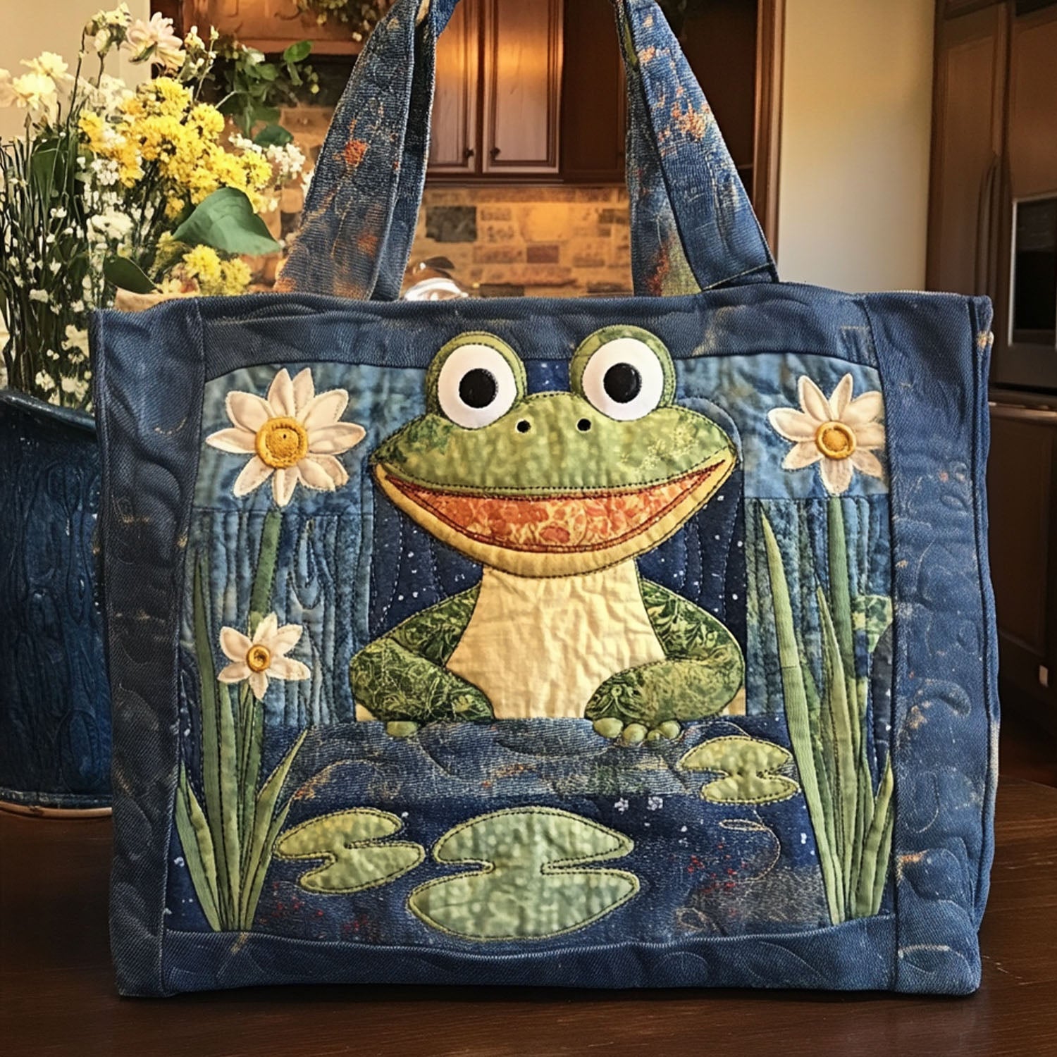 Hoppy Hour Quilted Tote Bag NCU0PT8405-tidenox