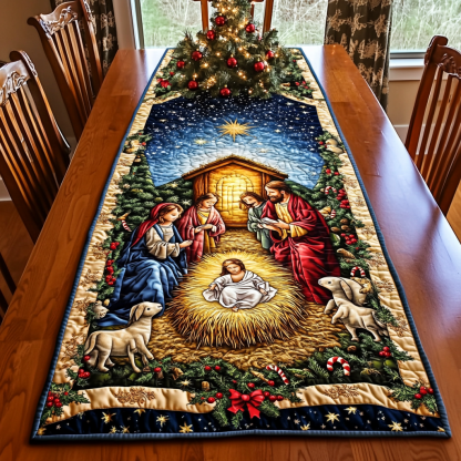 Nativity Quilted Table Runner NCU0VT314-tidenox