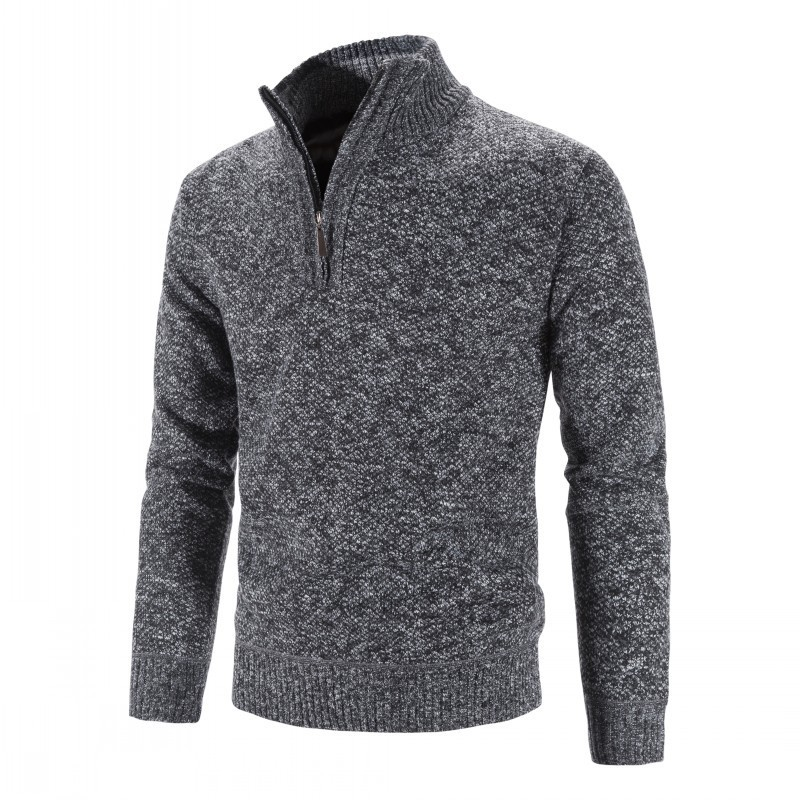 Men's Cashmere Zip Sweater-tidenox