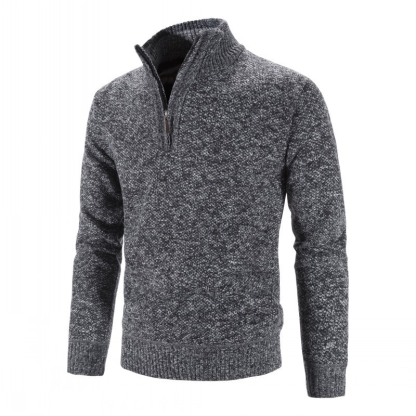 Men's Cashmere Zip Sweater-tidenox
