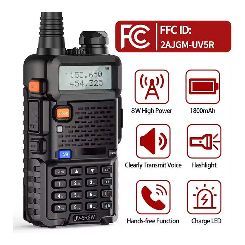 📻✨ UV-5R Dual Band Ham Radio – Stay Connected Anywhere! 🌍🚶‍♂️-tidenox