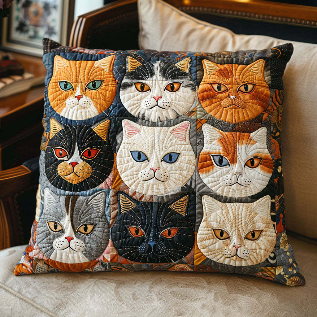 Vintage Cat CP1405006CL Quilt Pillow Case-tidenox