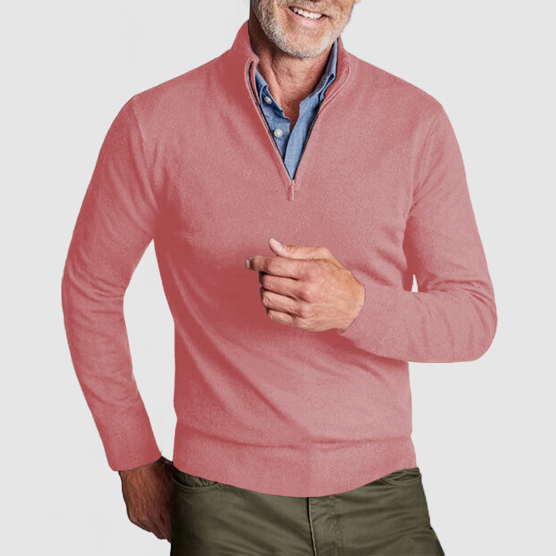 Men's New Cashmere Collar Pullover Shirt-tidenox