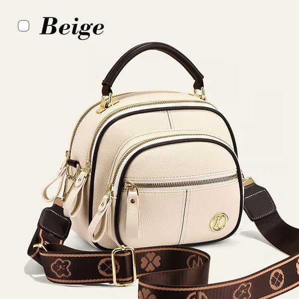 🛫Classic Multifunctional Compartments Adjustable Wide Shoulder Strap Leather Crossbody Bag-tidenox