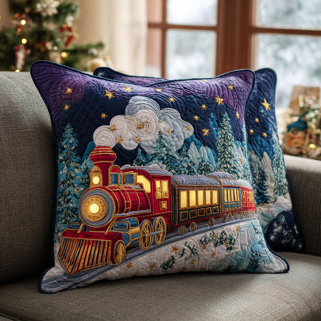 Winter Train Night CW0110085CL Quilt Pillow Case-tidenox
