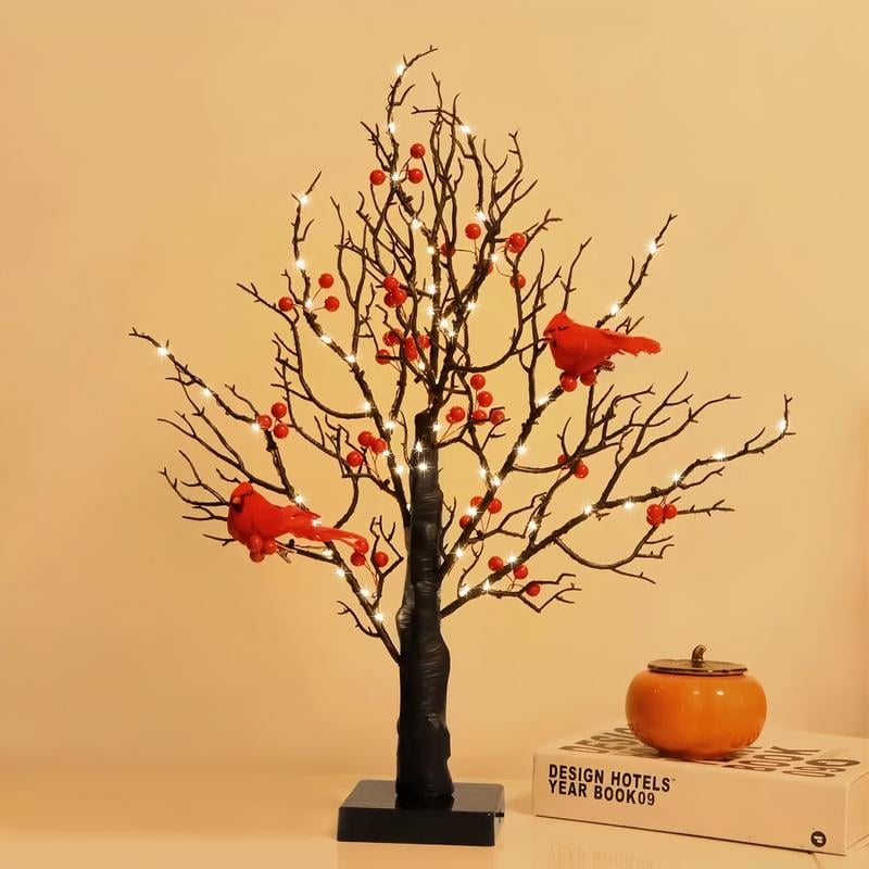 🔥Hot Sale 49% OFF🐦Vintage Glowing Tree with Cardinals-tidenox