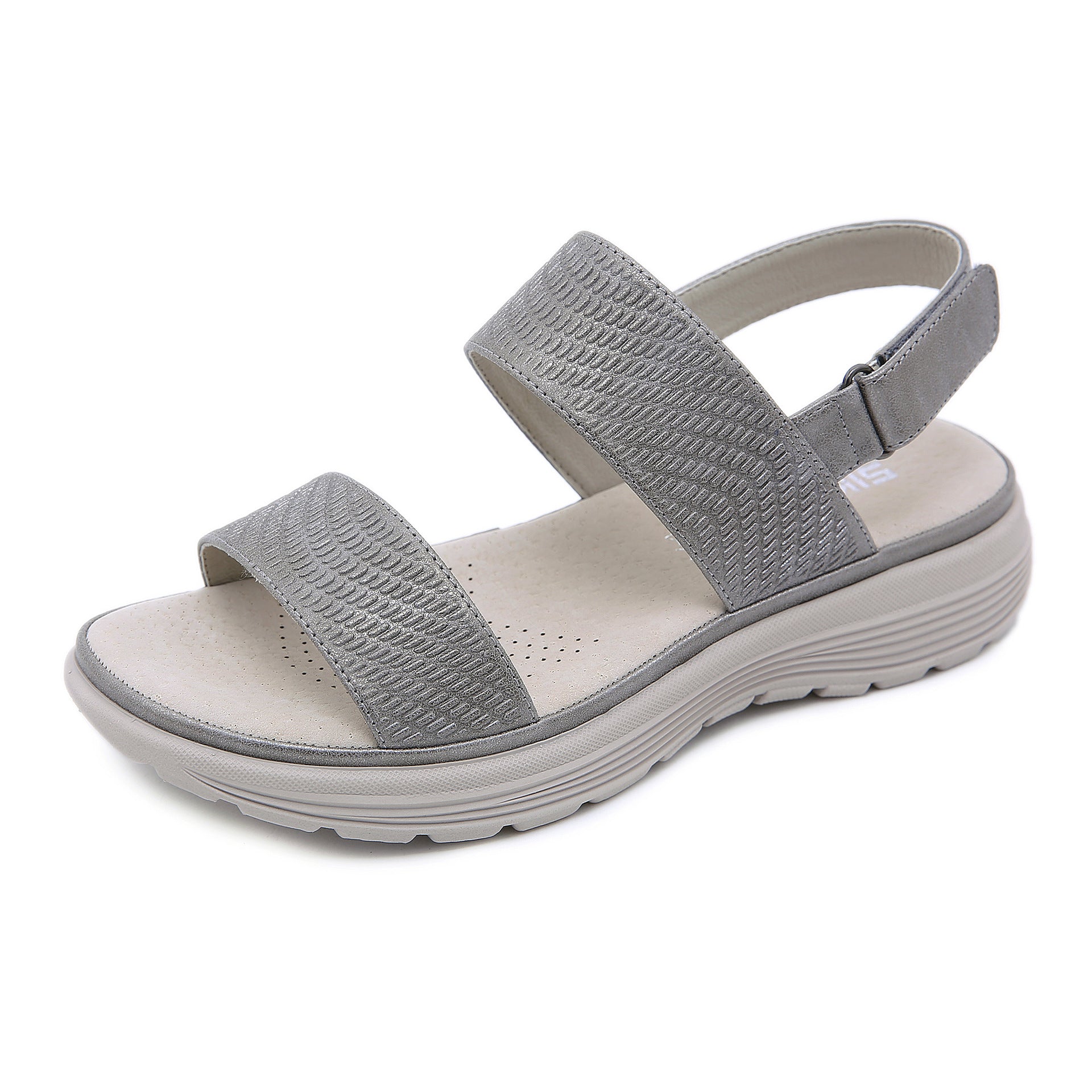 Women's Leather Wedges  Sandals-tidenox