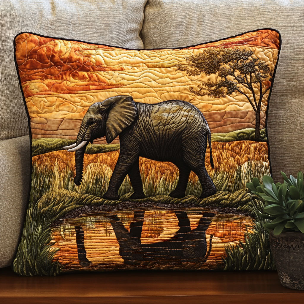 Savanna Elephant CW1607041CL Quilt Pillow Case-tidenox