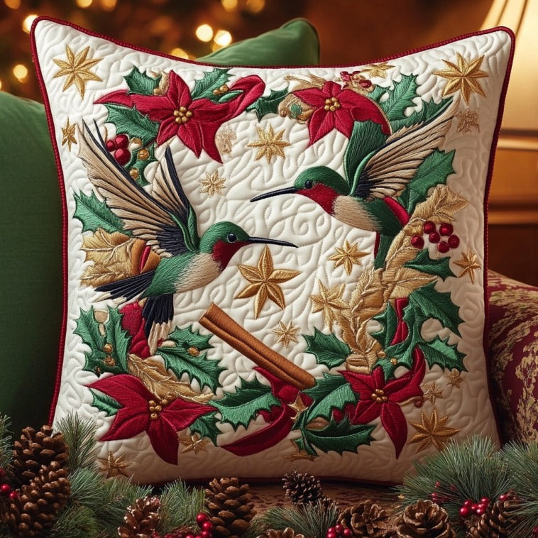 Hummingbirds In Christmas XR1810009CL Quilt Pillow Case-tidenox
