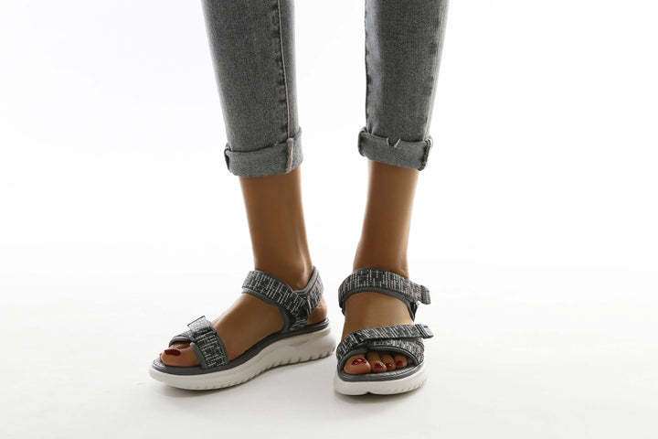 Women's Elegant Casual Orthopedic Open Toe Slope Heel Sandals-tidenox