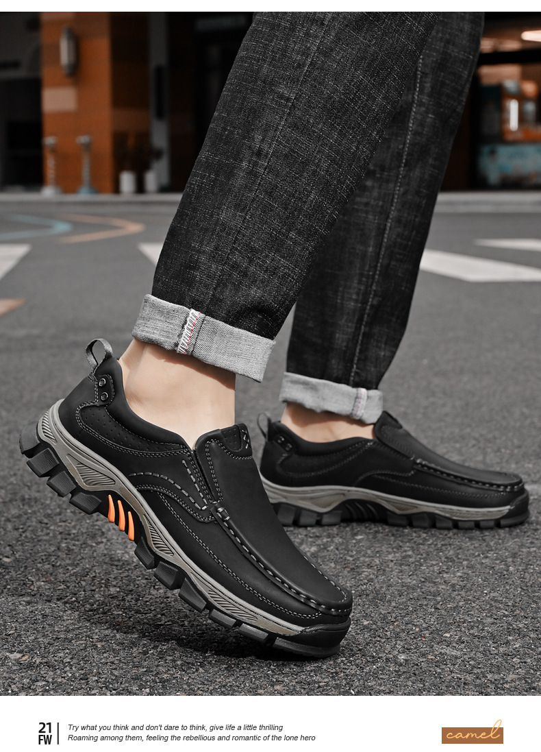 Men's Soft Insole Walking Casual Loafers-tidenox