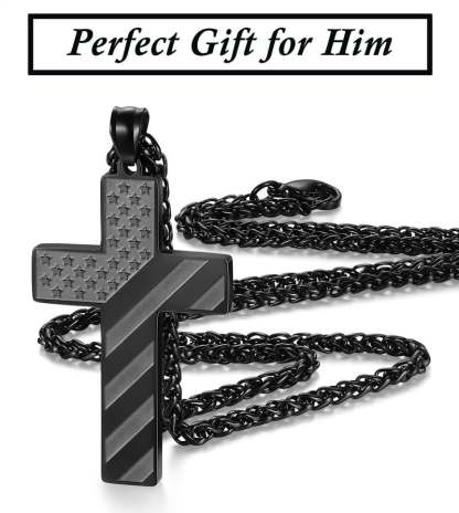🏆Flash Sale⚡ 50K+ SOLD! Almost Gone-💥🎉✨Flag Cross Necklace,Best Gifts