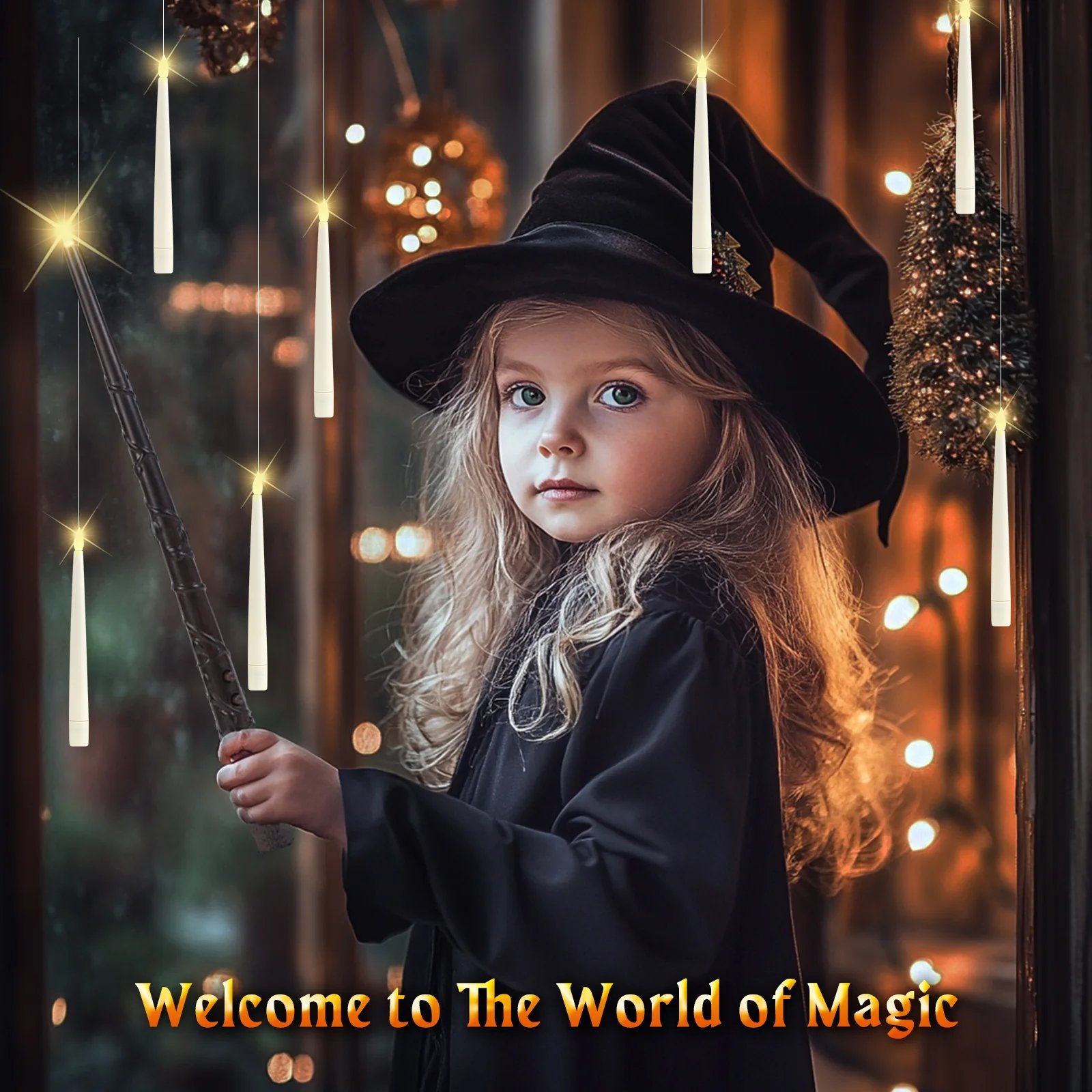 Floating Candles with Wand🎃