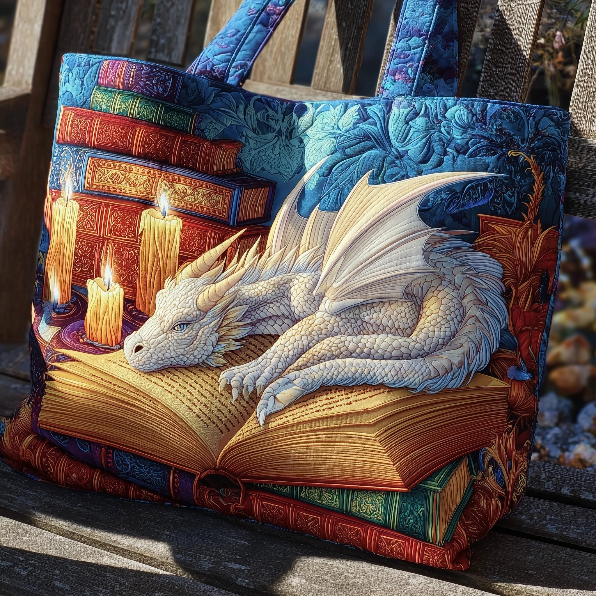 Dragon Quilted Tote Bag GFTOMA1724-tidenox