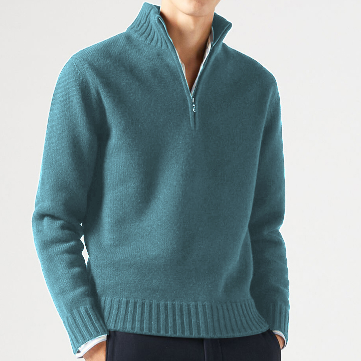 Men's Lapel Knitted Cashmere Sweater Cardigan-tidenox