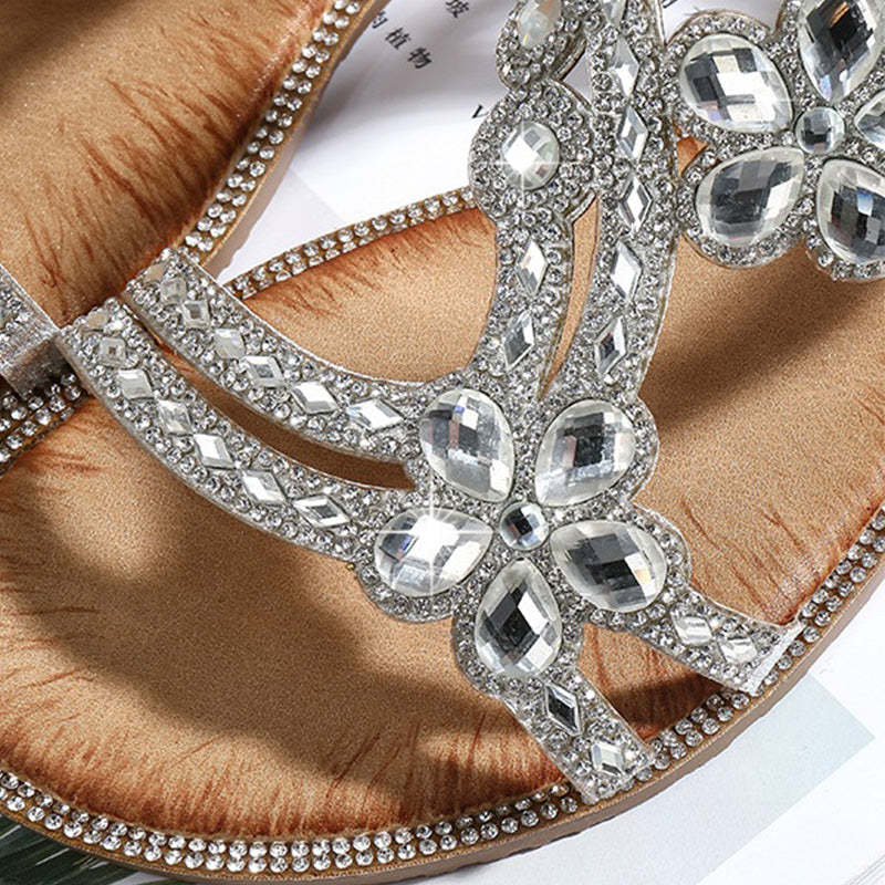 Women's Summer Luxury Designer Rhinestone Sandals-tidenox