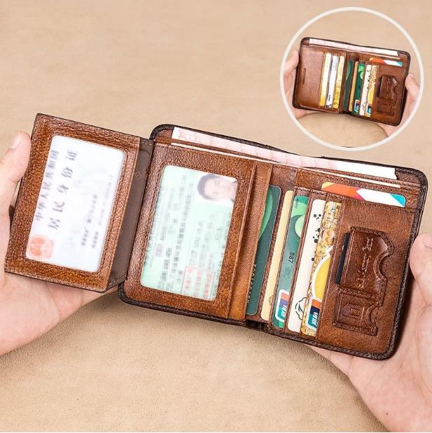 💰Multi-functional RFID Blocking Durable Genuine Leather Wallet🎁Men'swallets