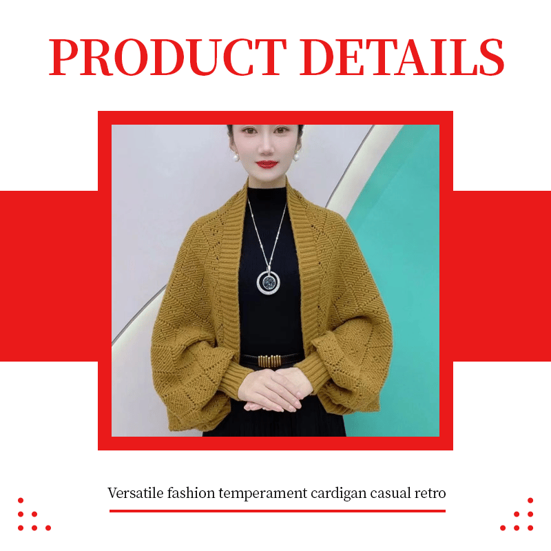 Fashion Hollow Out Knitted Shawl Coat-tidenox