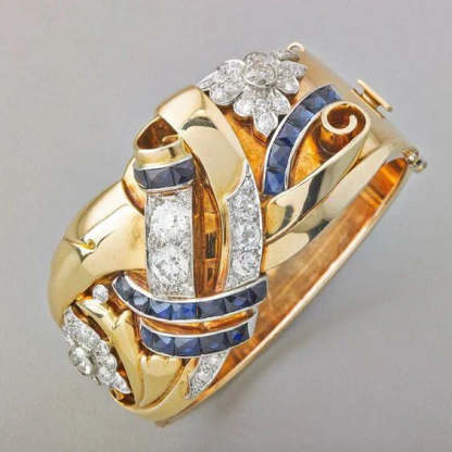 Gold Vintage Zirconia Ring-tidenox