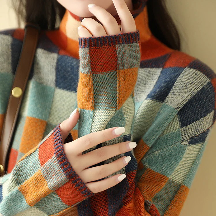 Turtleneck sweater in 100% cashmere